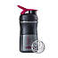 Шейкер спортивний (пляшка) BlenderBottle SportMixer Flip 20oz/590ml Black/Pink, фото 2