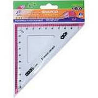 Трикутник пластиковий 10см ZiBi Kids Line з рожевою смужкою