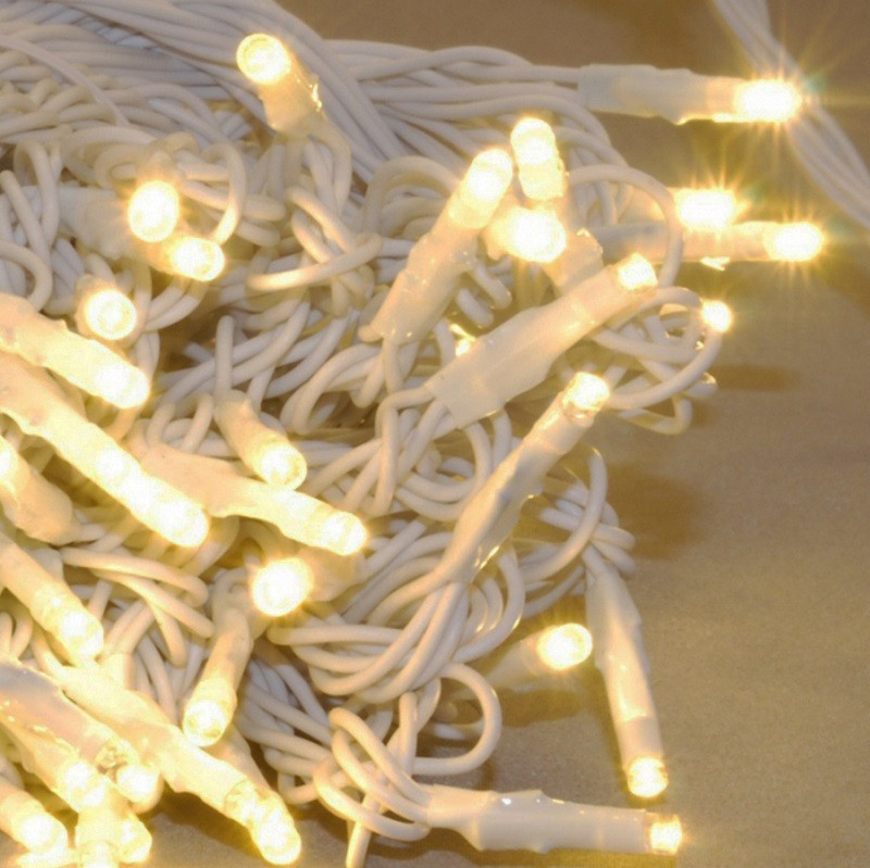 Гірлянда Вулиця 100LED 10м. з контролером 220В (Білий), Білий (теплий)