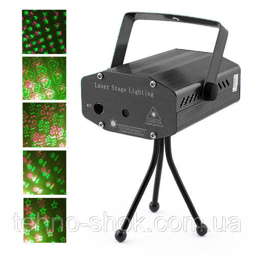 Лазерный проектор, стробоскоп, диско лазер HJ-06, 220V - фото 1 - id-p1064557290