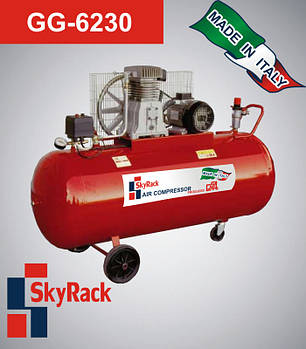GG-6230 Компресор поршневий з ремінним передаванням підвищеного тиску (380 В, РЕСІВЕР 500 Л)