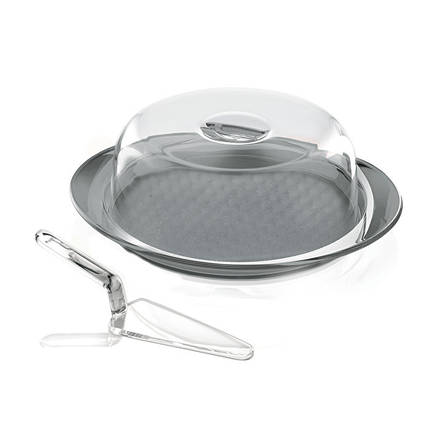 Тортівниця з лопаткою і кришкою акрилової 28см. 11260092 GUZZINI, фото 1