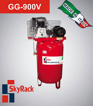 GG-900V Компресор поршневий з ремінним передаванням із вертикальним ресивером (380 В, РЕСІВЕР 270 Л)
