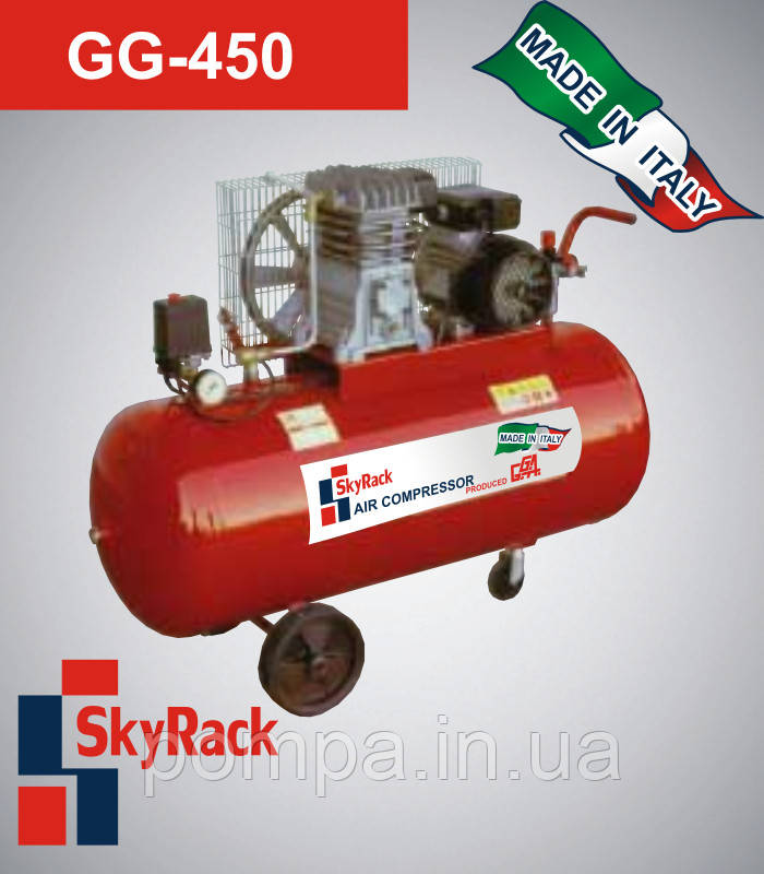 GG-450 Компресор поршневий з ремінним передаванням (380 В, РЕСІВЕР 150 Л)