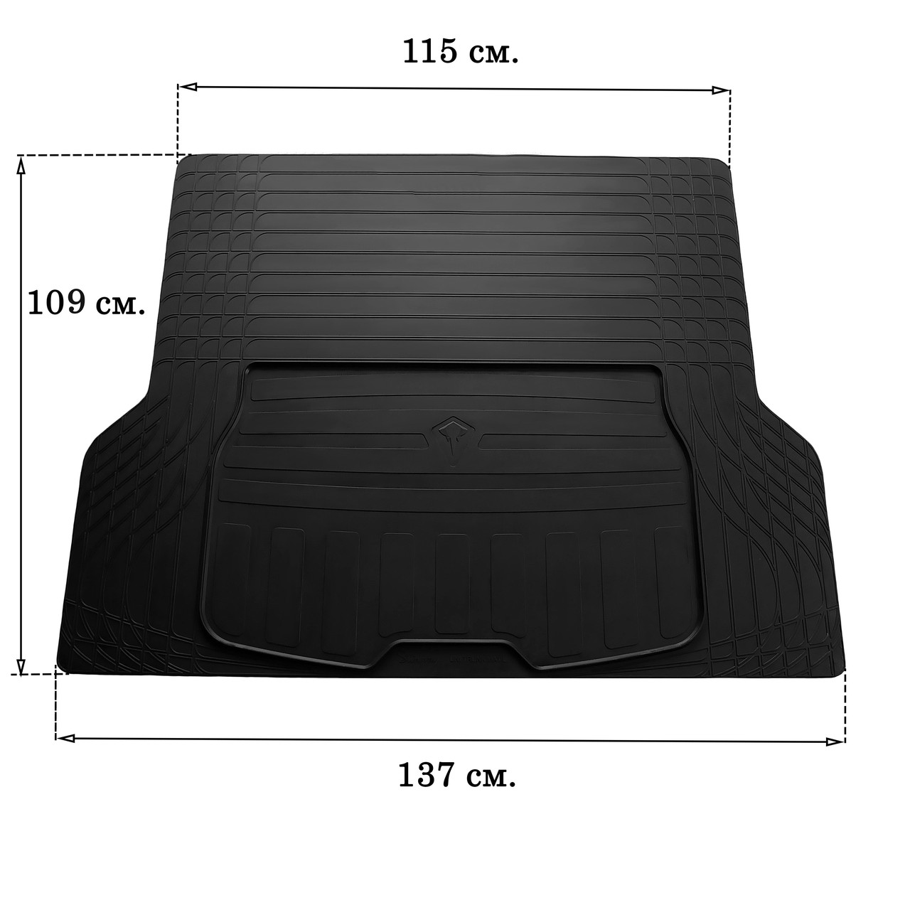 Гумовий килимок в багажник для UNI BOOT L 137см Х 109см Stingray