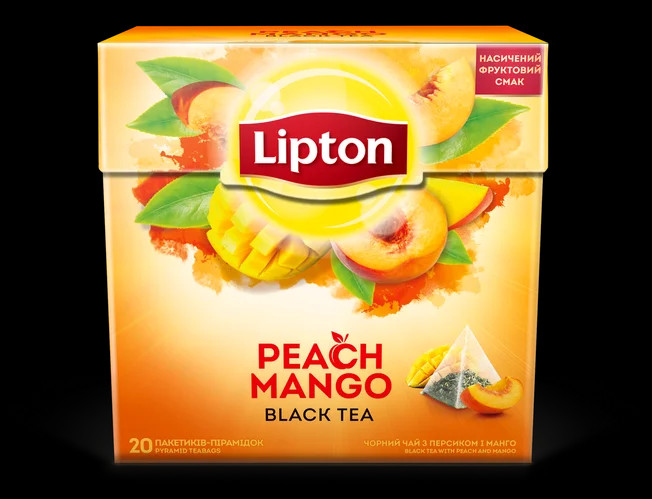 Чай Ліптон Peach Mango Fruit Tea в пірамідках 20шт