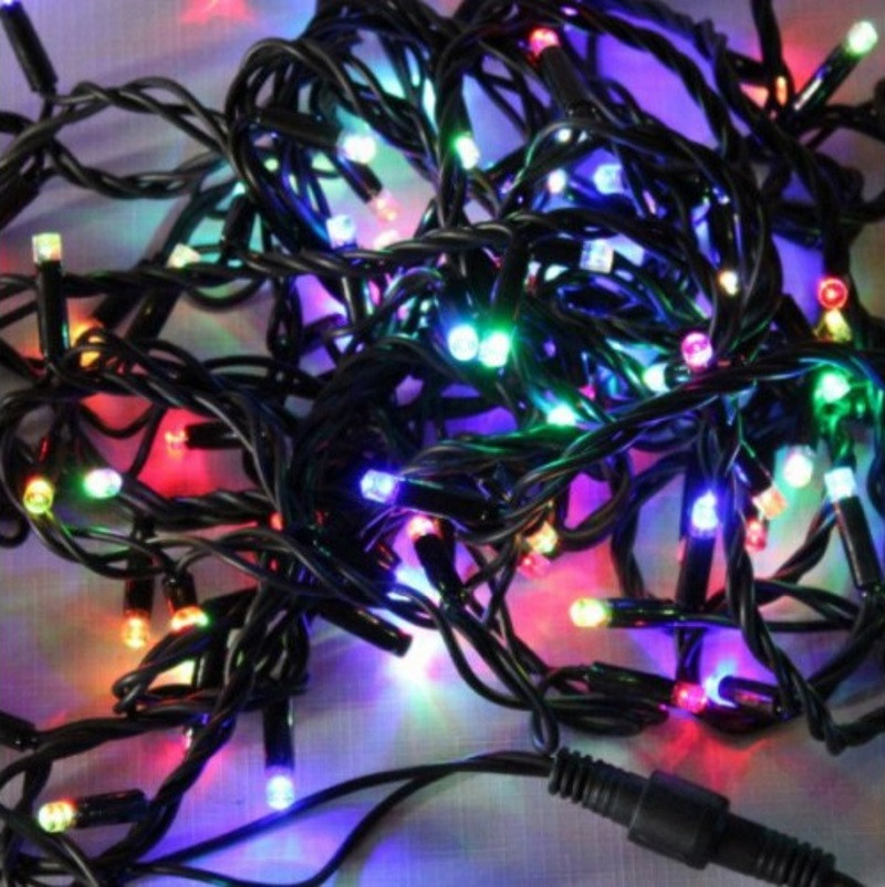 Гірлянда Діод 400LED 28 м. Мікс (різнобарвний), Чорний дріт