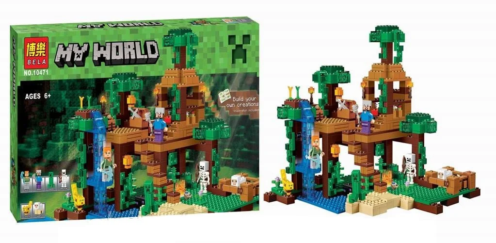 Конструктор "Minecraft" (10471) Будиночок на дереві в джунглях 718 деталей