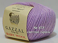 Нитки пряжа для в'язання Baby wool Gazzal Бебі вул Газзал №823