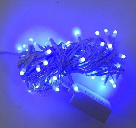 Гірлянда Діод 100LED 9м. Синій, Силіконовий дріт