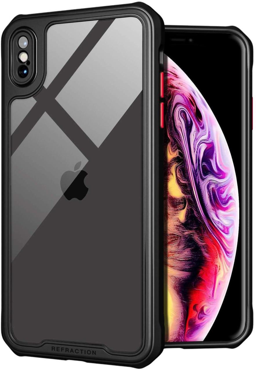 Протиударний бампер чохол Primolux Refraction Case для смартфона Apple iPhone X / iPhone Xs - Black, фото 1