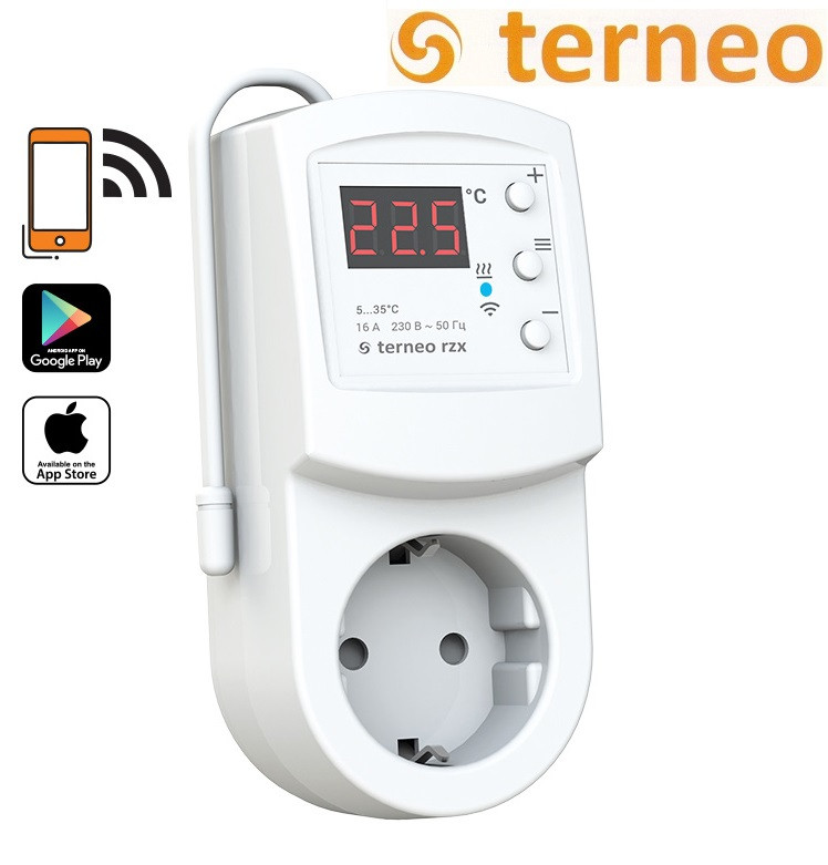 Терморегулятор програмований Terneo RZX з wi-fi (розетковий), Україна
