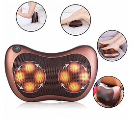 Роликова масажна подушка для шиї спини та плечей Massage pillow WJ008, Масажер для шиї