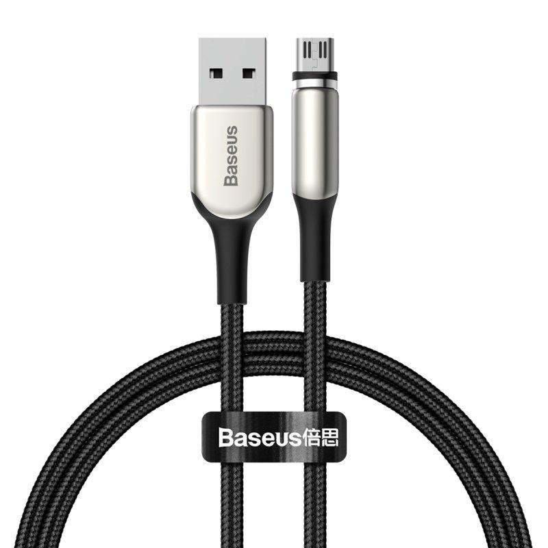 Кабель USB Baseus Zinc magnetic USB Micro USB 2A 1m, Black (CAMXC-H01)