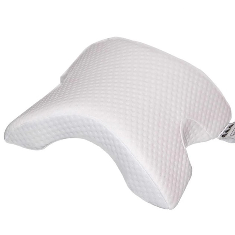 Ортопедическая Подушка туннель с памятью Memory Foam Pillow с тоннелем для руки для шеи с пеной Белая - фото 1 - id-p1302421210