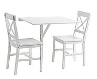 Комплект белой мебели для балкона (приставной складной столик и 2 стула), smile