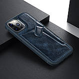 Nillkin Apple iPhone 12 Pro Max Aoge Leather Case Blue Шкіряний Чохол Бампер, фото 5