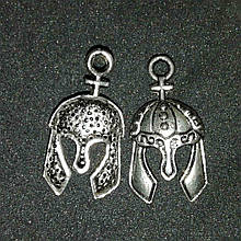 Кулон підвіска метал Шолом срібло 24 х 12 мм 10 шт