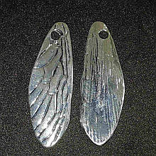 Кулон підвіска метал Крило срібло 14 х 41 мм 5 пар