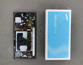Дисплей Samsung N985 Black Note 20 Ultra (GH82-23596A) сервісний оригінал у зборі з рамкою, фото 2