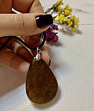 Підвіска (кулон) з бурштину у формі краплі, фото 4