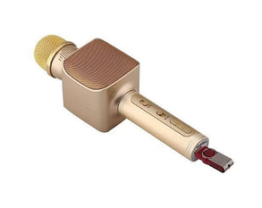 Караоке мікрофон з Bluetooth колонкою WSTER WS-858 Золотий, фото 2