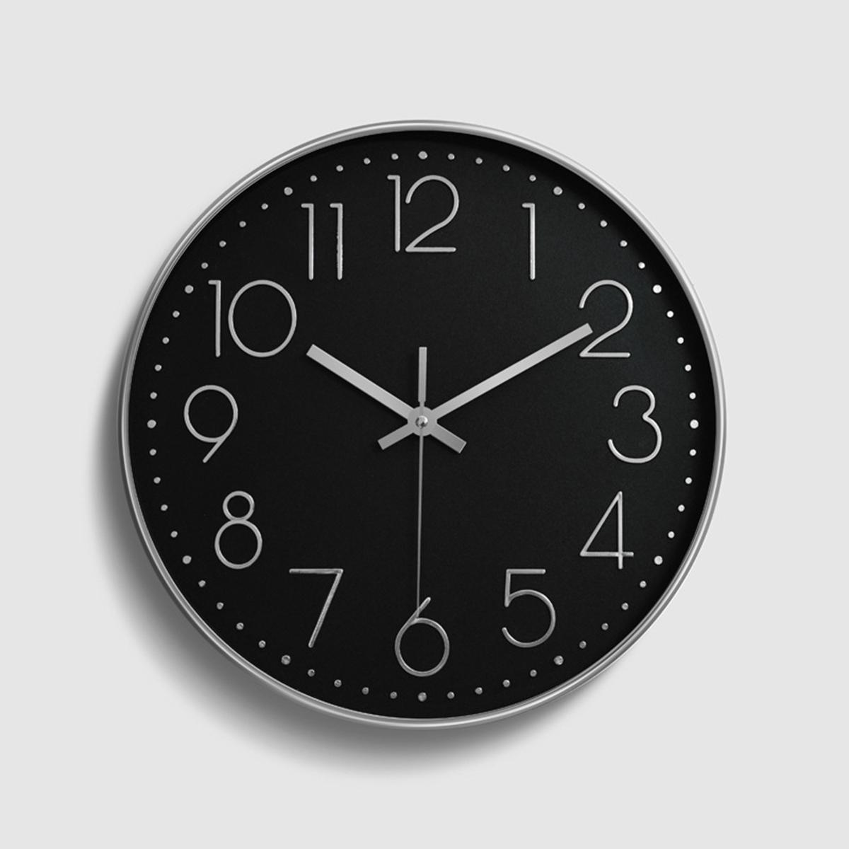 Годинник оригінальний красивий настінний безшумний для інтер'єру Losso Premium Чорного кольору