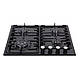 Газова варильна поверхня на кухню Ventolux HSF640-D3 CEST (BK), чорна емальована на 4 конфорки, фото 2