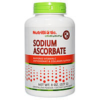 Витамин С буферизованный содой, NutriBiotic, Sodium Ascorbate with Vitamin C, кристаллический порошок, 227 г