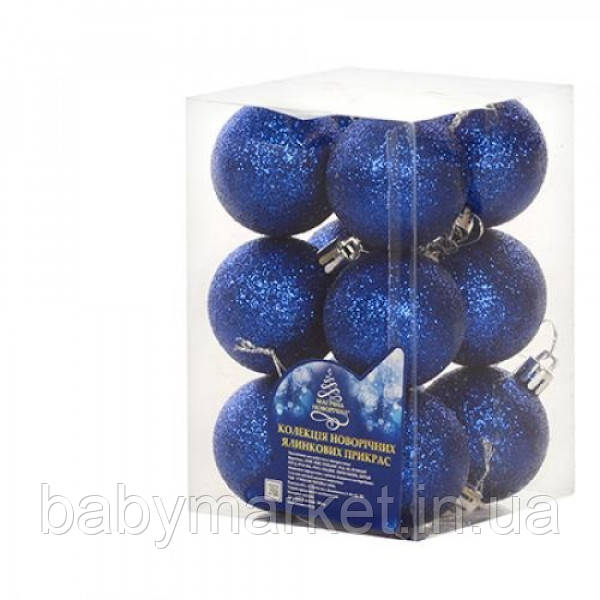 Набір ялинкових куль NewYEAR 8104-4 (blue), фото 1