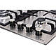 Газова варильна поверхня Ventolux HSF640-D3 CEST (X), нержавіюча сталь, з турбо конфоркою, фото 4