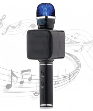 Караоке мікрофон з Bluetooth колонкою WSTER WS-858 Золотий, фото 2