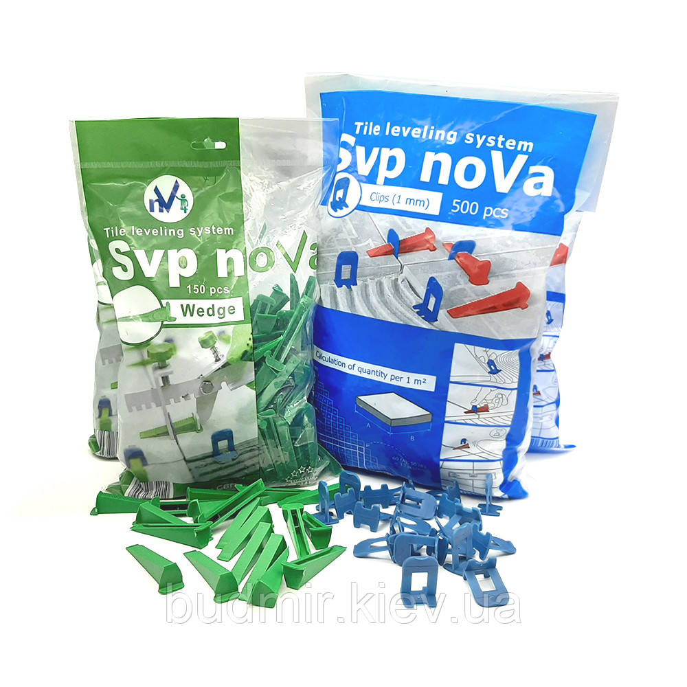 Комплект noVa SVP (1000 Підстав 1мм +400 Клинів)