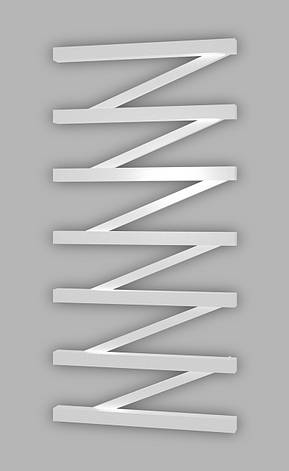 Електричний полотенцесушитель Genesis-Aqua ZigZag 120x53 см, білий, фото 2