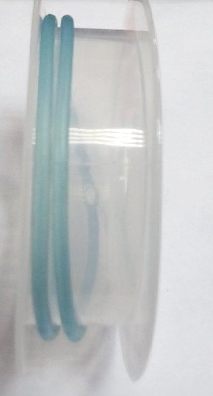 Кольоровий каучук круглий бірюзовий 2,5ммм, фото 1