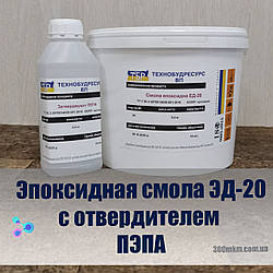 Прозора епоксидна смола ЕД-20 для стільниць і декоративних виробів.