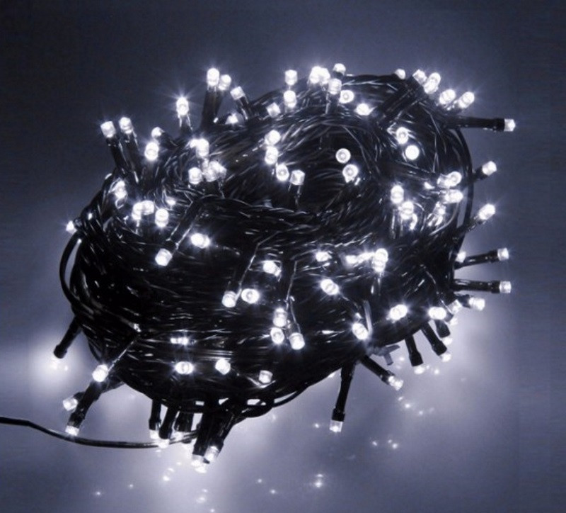 Гірлянда Штора Вулиця 120LED Діаметр 3,3 Масив 357, 4х1м. з контролером, Чорний дріт, Біла (холодна)