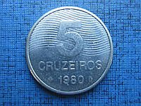 Монета 5 крузейро Бразилия 1980 флора