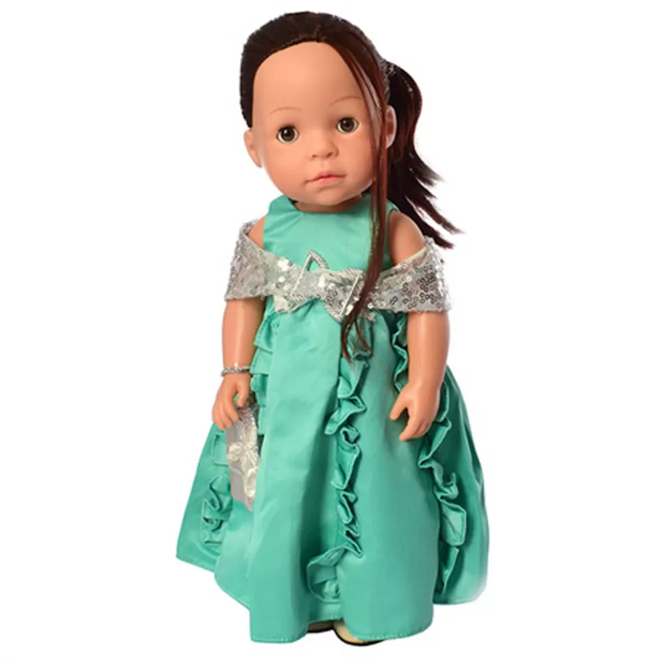 Лялька навчальна.Кукла іграшкова для дівчинки M 5414-15-2 (Turquoise)