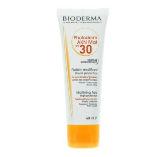 Солнцезащитная эмульсия Bioderma Photoderm Akn Mat Spf 30 Matifying Sun Fluid 40 мл - фото 1 - id-p1302581984