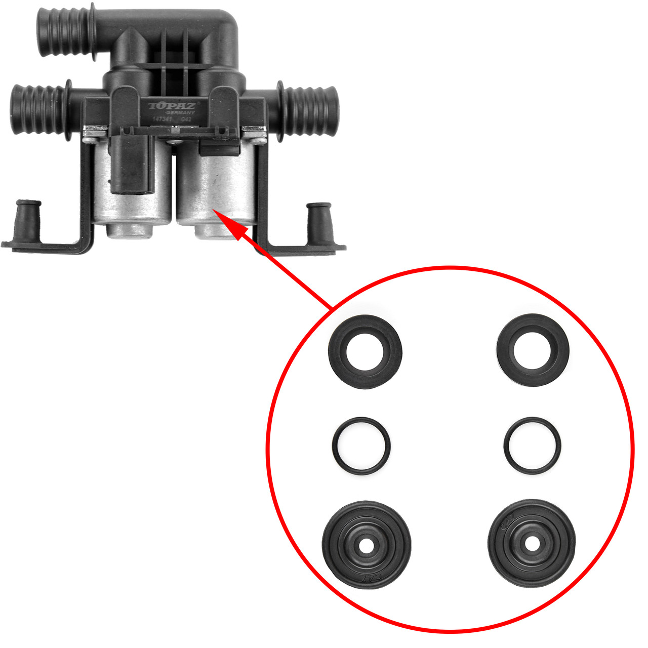 Ремкомплект клапанів печеньки BMW E53, E70, E71, E72, F15, F16, F85, F86, фото 1
