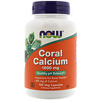 Минералы Now Foods Кальций из кораллов 100 капсул на растительной основе Coral Calcium 1000 мг