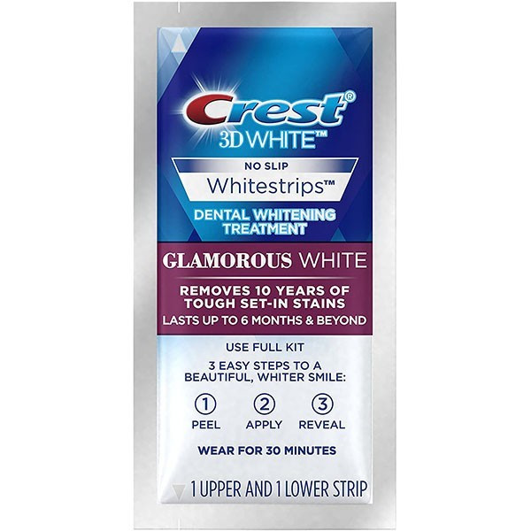 Отбеливающие полоски Whitestrips Crest 3D White Glamorous White 14 шт на курс 7 применений