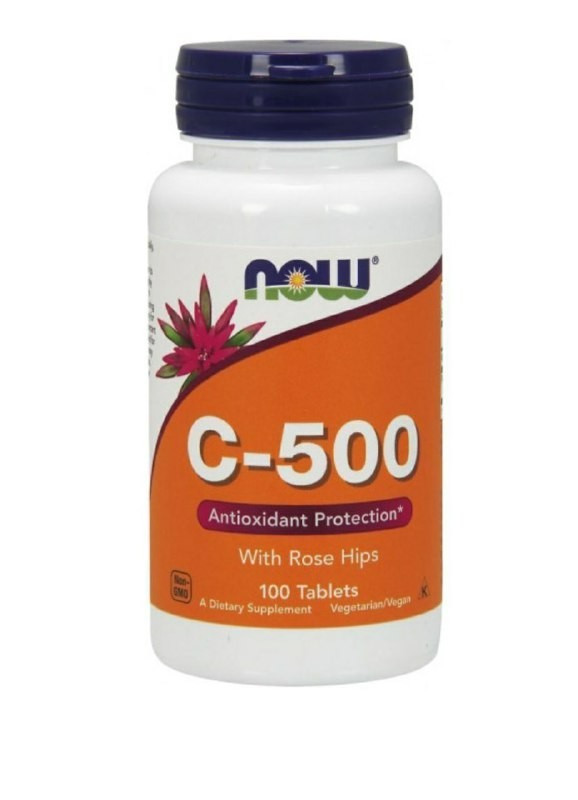 Вітаміни Now Foods C-500 з шипшиною 100 таблеток