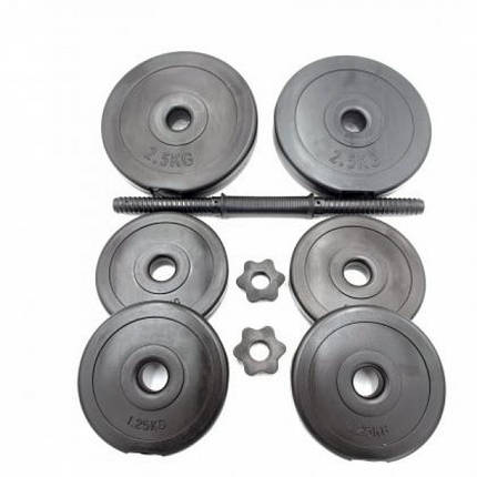 Гантель розбірна композитна домашня гантель пластикова для тренувань Newt Rock Pro 11 кг, фото 3