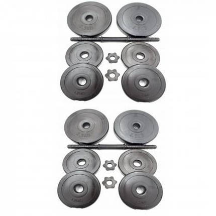 Гантелі розбірні композитні домашні гантелі пластикові для тренувань Newt Rock Pro 2 шт по 11 кг, фото 3