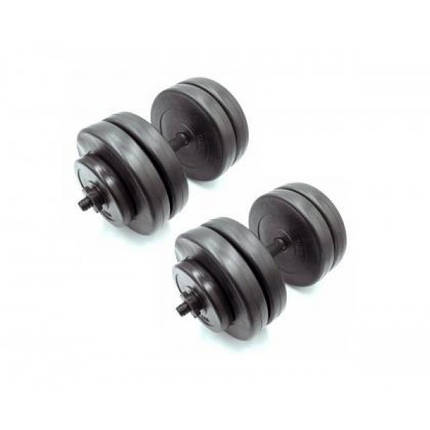 Гантелі розбірні композитні домашні гантелі пластикові для тренувань Newt Rock Pro 2 шт по 23 кг, фото 2