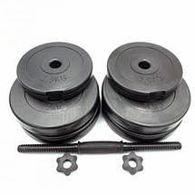 Гантель розбірна композитна домашня гантель пластикова для тренувань Newt Rock Pro 25,5 кг, фото 4