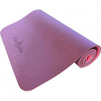 Килимок для йоги та фітнесу 183х61х0.6 см Power System Yoga Mat Premium PS-4060 розовий, фото 2
