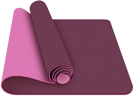 Килимок для йоги та фітнесу 183х61х0.6 см Power System Yoga Mat Premium PS-4060 розовий, фото 2